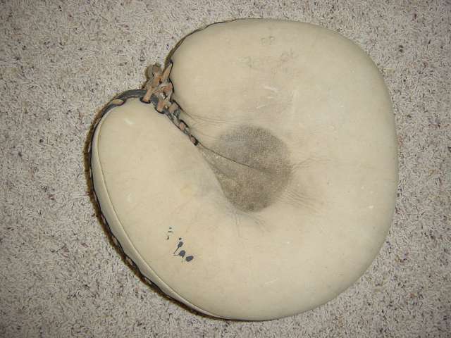 A.J. Reach BP White Catchers Mitt Front